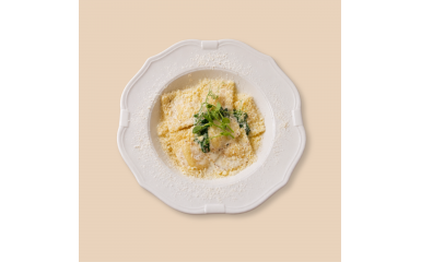 Ravioli stuffed with rabbit
