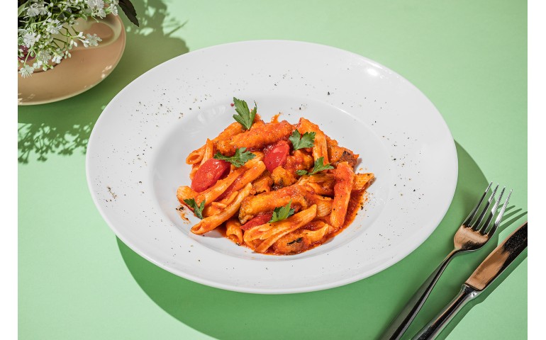 Паста з баклажаном в темпурі  – Pesto Cafe