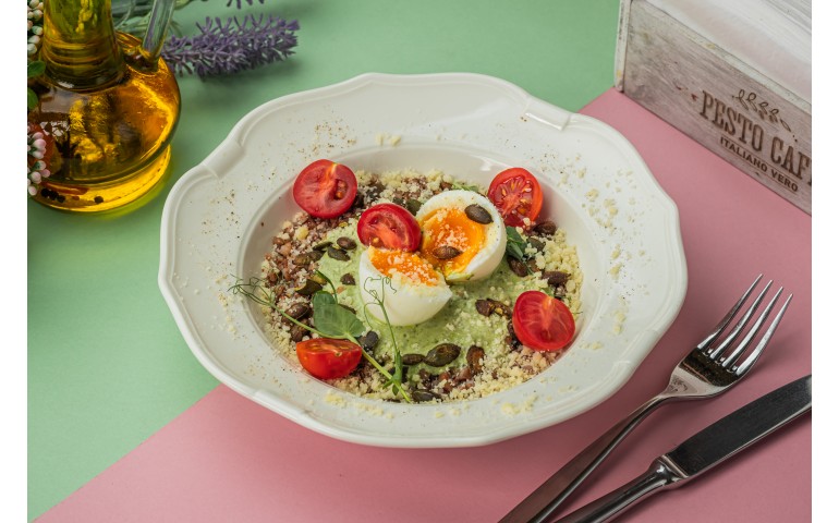 Завтрак с гречкой и яйцом – Pesto Cafe